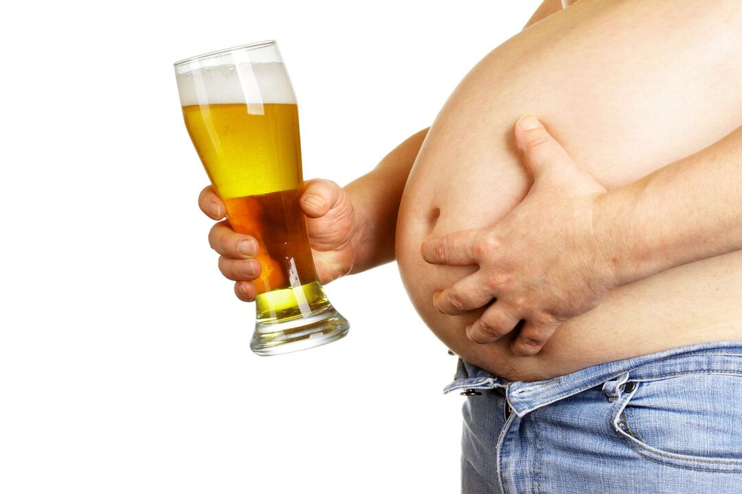 alcohol y exceso de peso